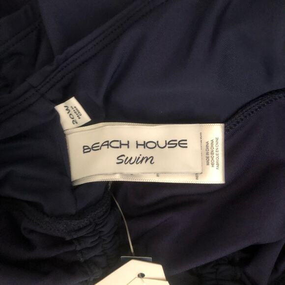 Beach House Plus Size Paloma Beach Solids Blake Adjustable Swim Short Navy 20W - Picture 8 of 13